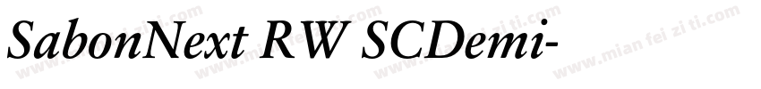 SabonNext RW SCDemi字体转换